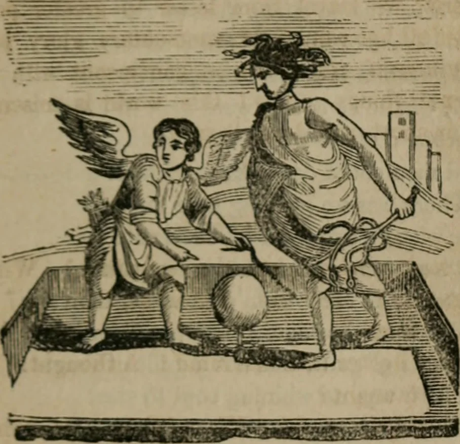 An illustration from Emblems divine and moral, 1851, leaf 32