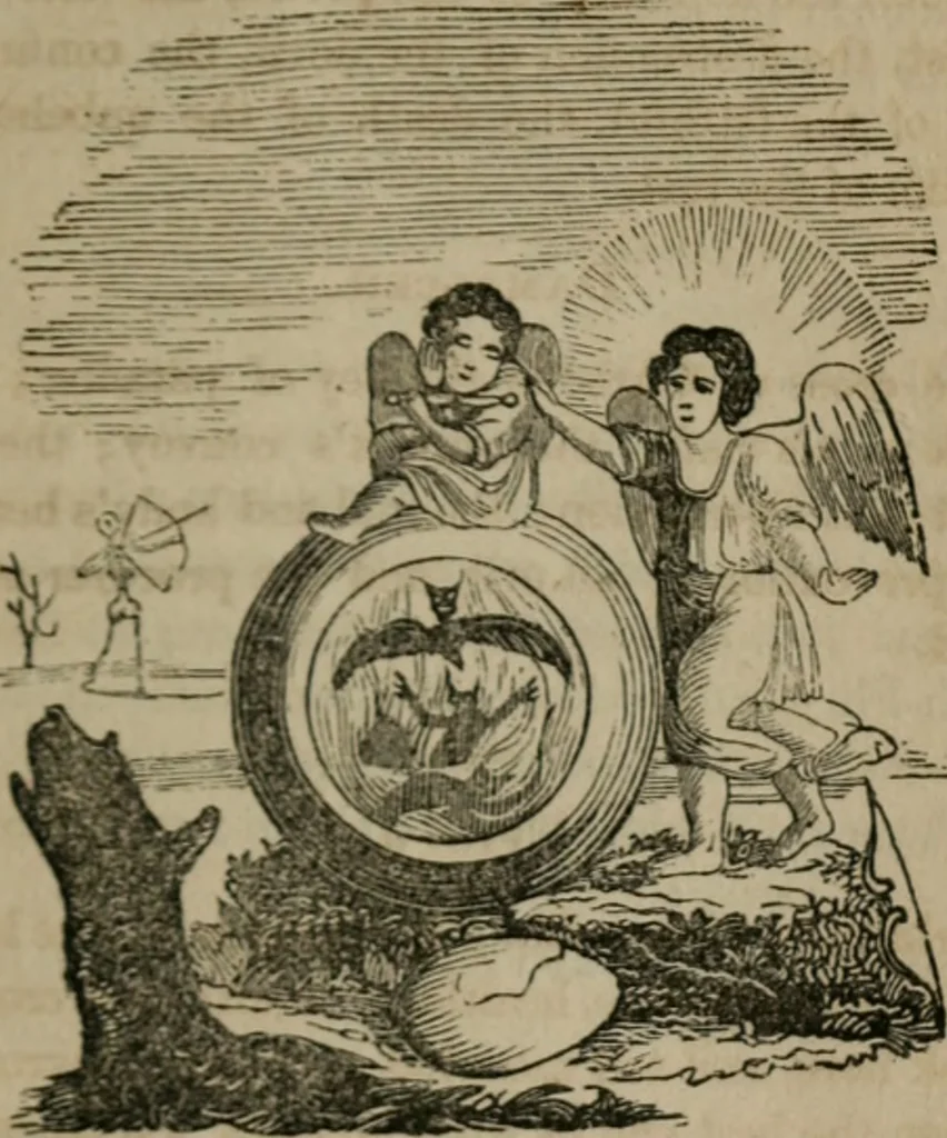 An illustration from Emblems divine and moral, 1851, leaf 40