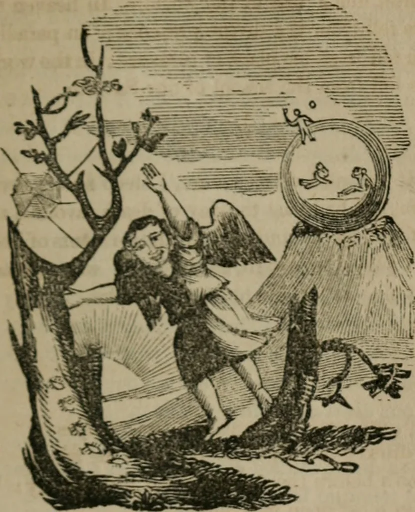 An illustration from Emblems divine and moral, 1851, leaf 44