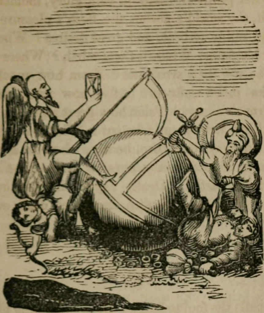 An illustration from Emblems divine and moral, 1851, leaf 48