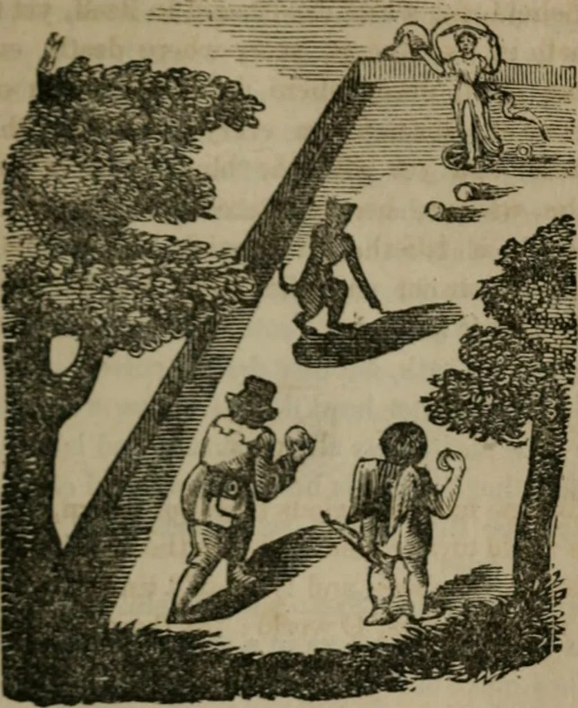 An illustration from Emblems divine and moral, 1851, leaf 52