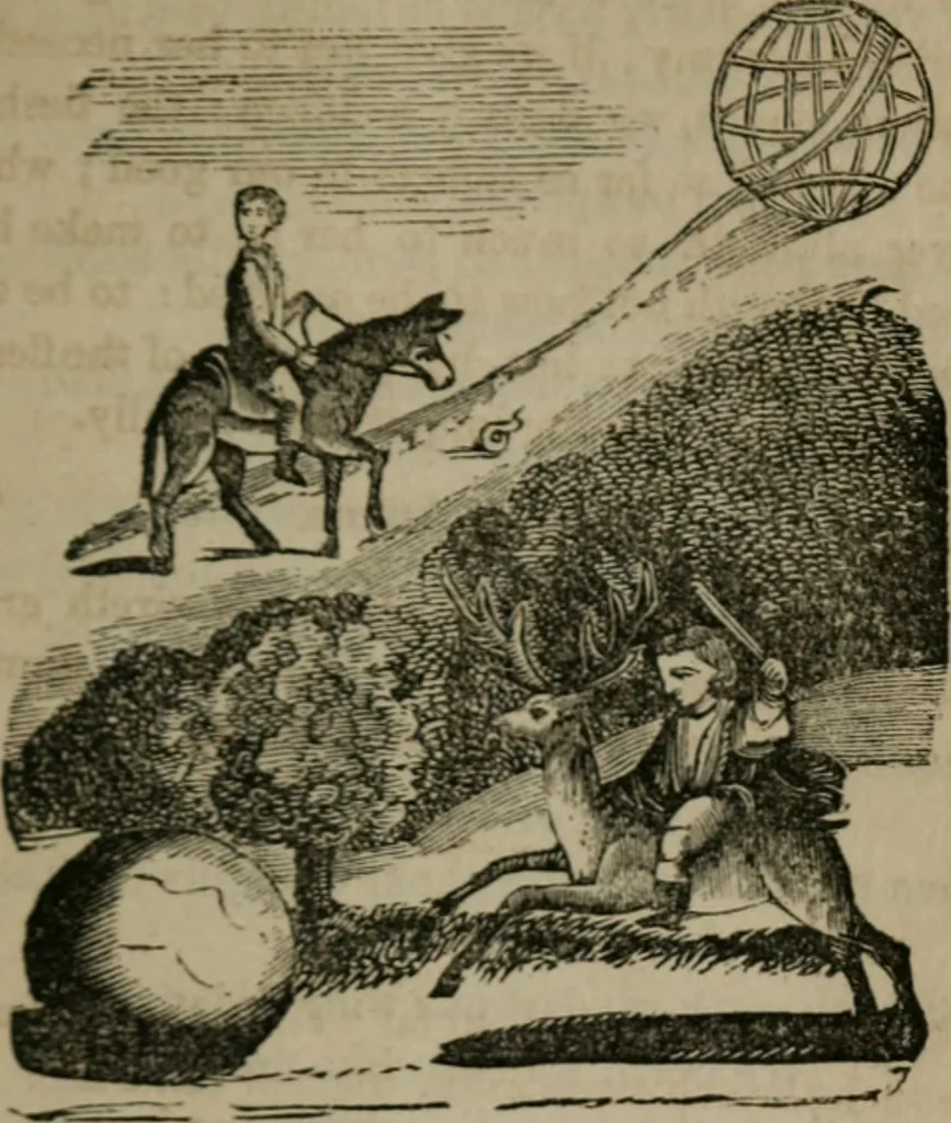 An illustration from Emblems divine and moral, 1851, leaf 64