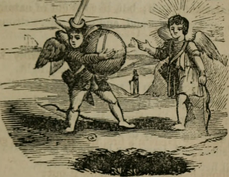 An illustration from Emblems divine and moral, 1851, leaf 80