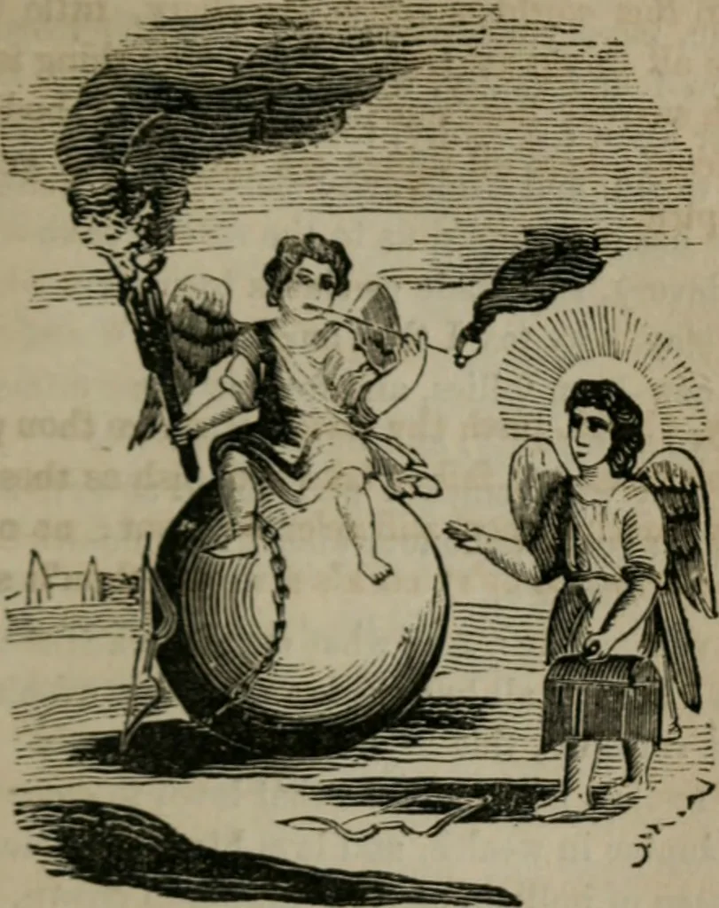 An illustration from Emblems divine and moral, 1851, leaf 88