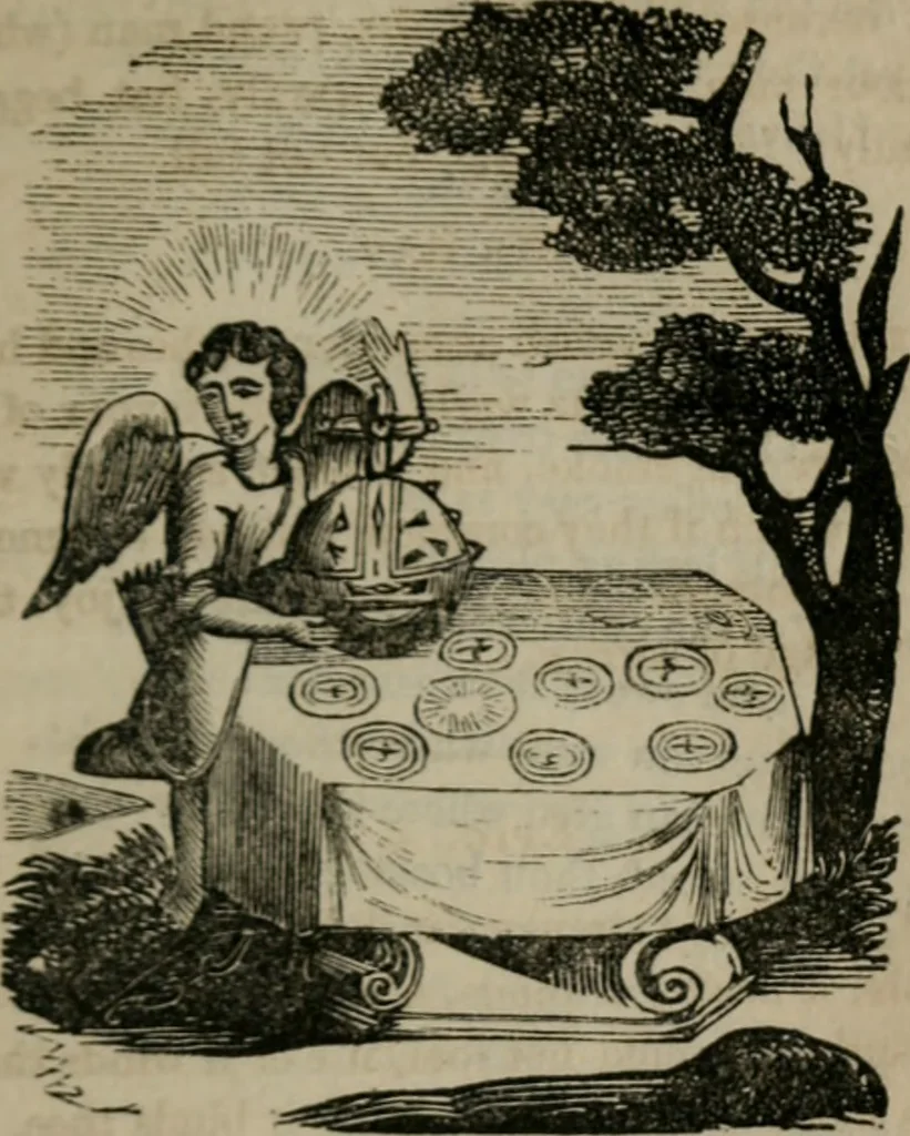 An illustration from Emblems divine and moral, 1851, leaf 92