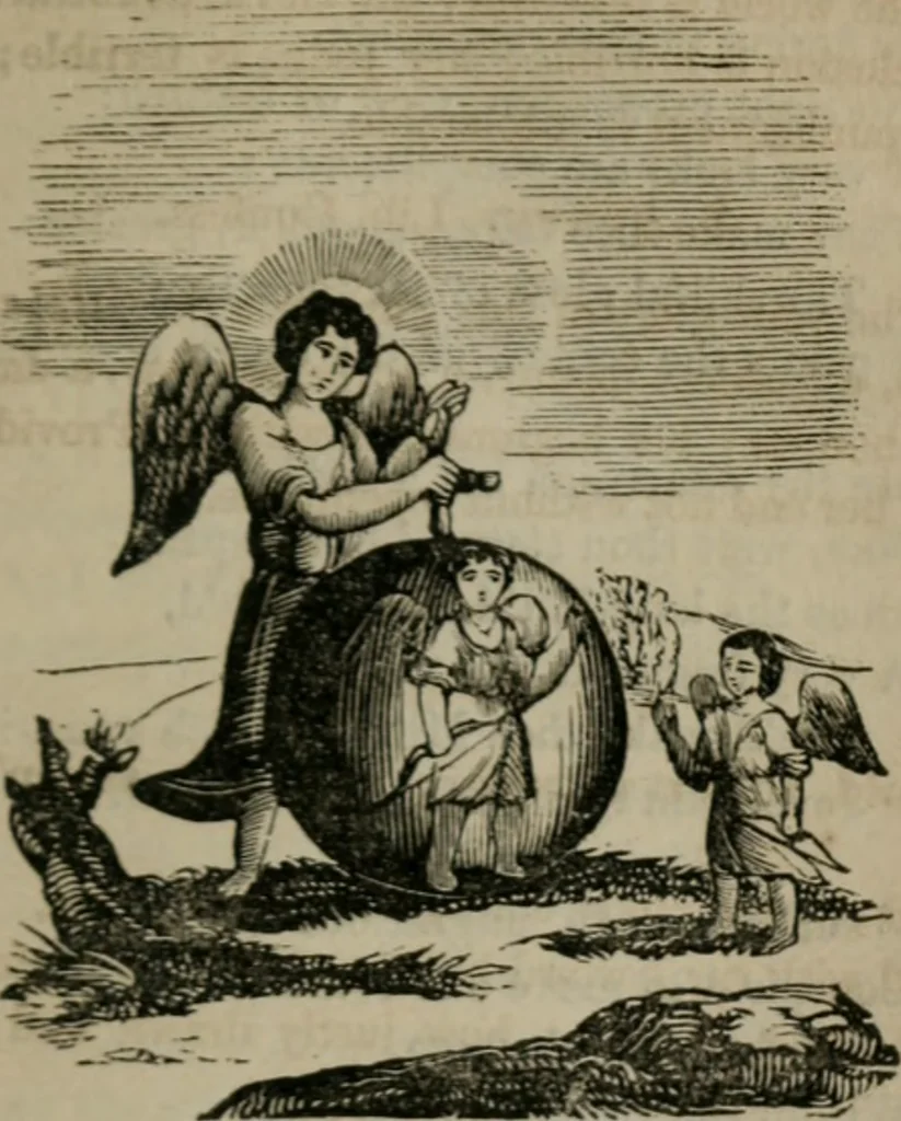 An illustration from Emblems divine and moral, 1851, leaf 96
