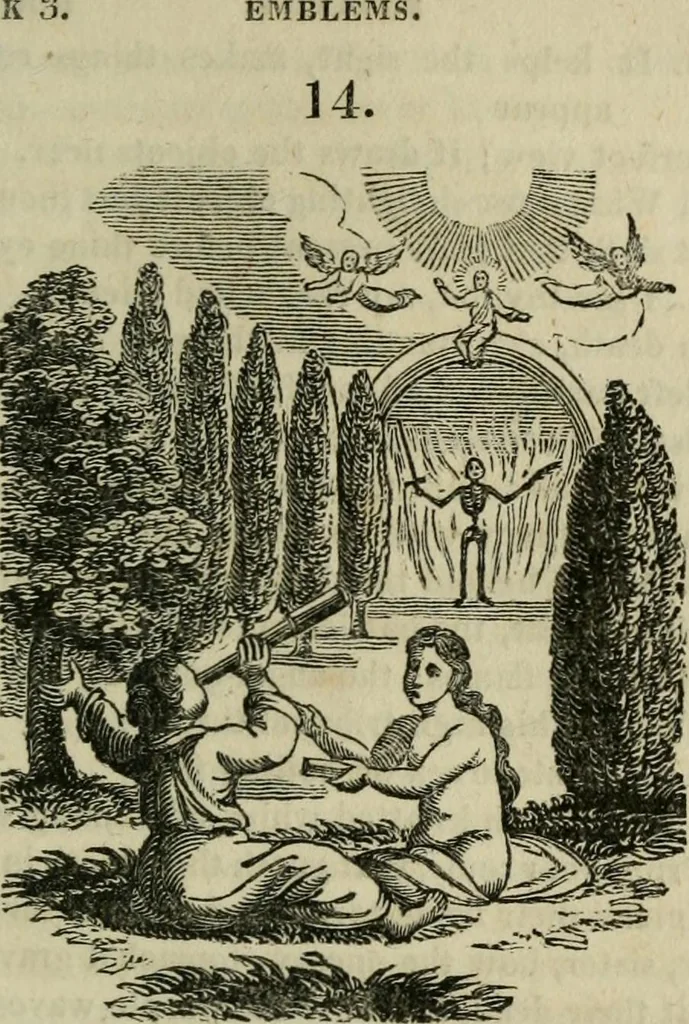 An illustration from Emblems, divine and moral, 1812, leaf 199