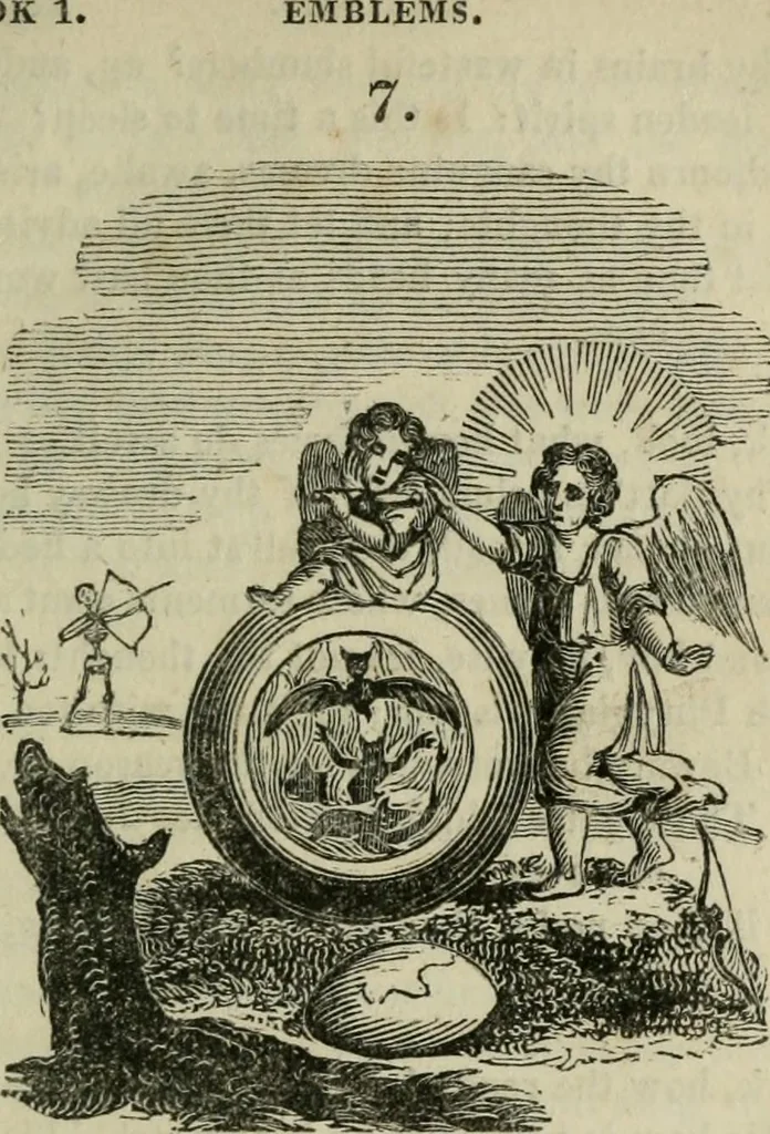 An illustration from Emblems, divine and moral, 1812, leaf 47