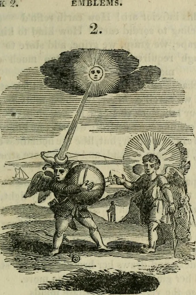 An illustration from Emblems, divine and moral, 1812, leaf 87