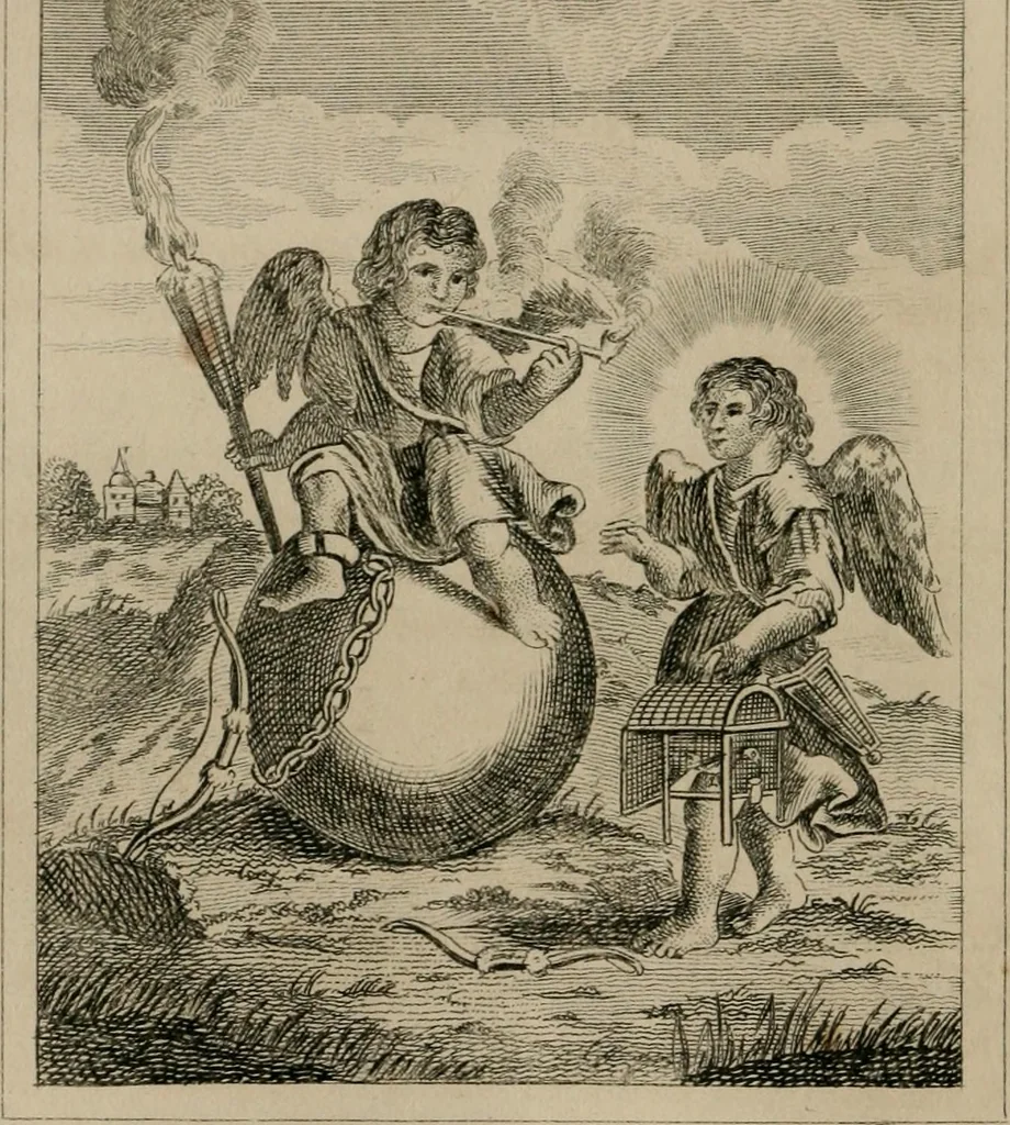 An illustration from Emblems divine and moral, 1839, leaf 115