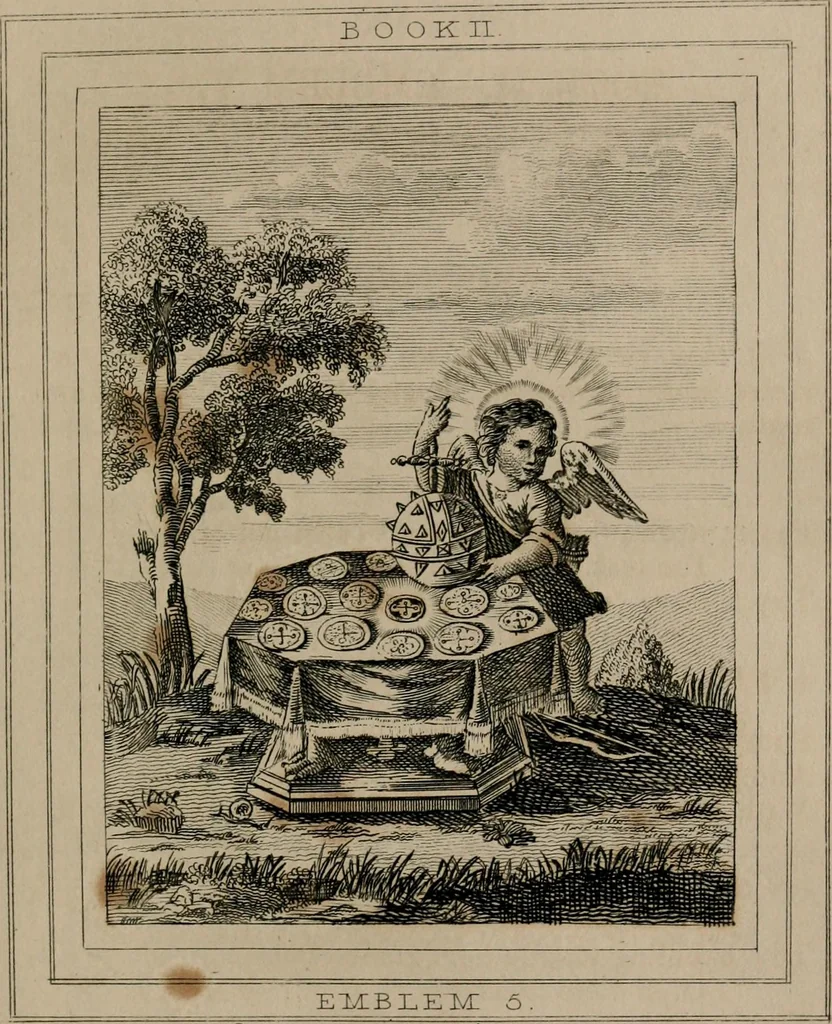 An illustration from Emblems divine and moral, 1839, leaf 120