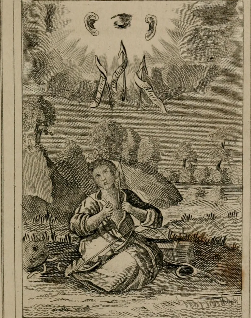 An illustration from Emblems divine and moral, 1839, leaf 176