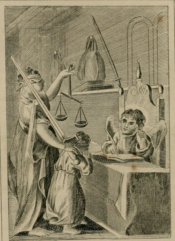 An illustration from Emblems divine and moral, 1839, leaf 225