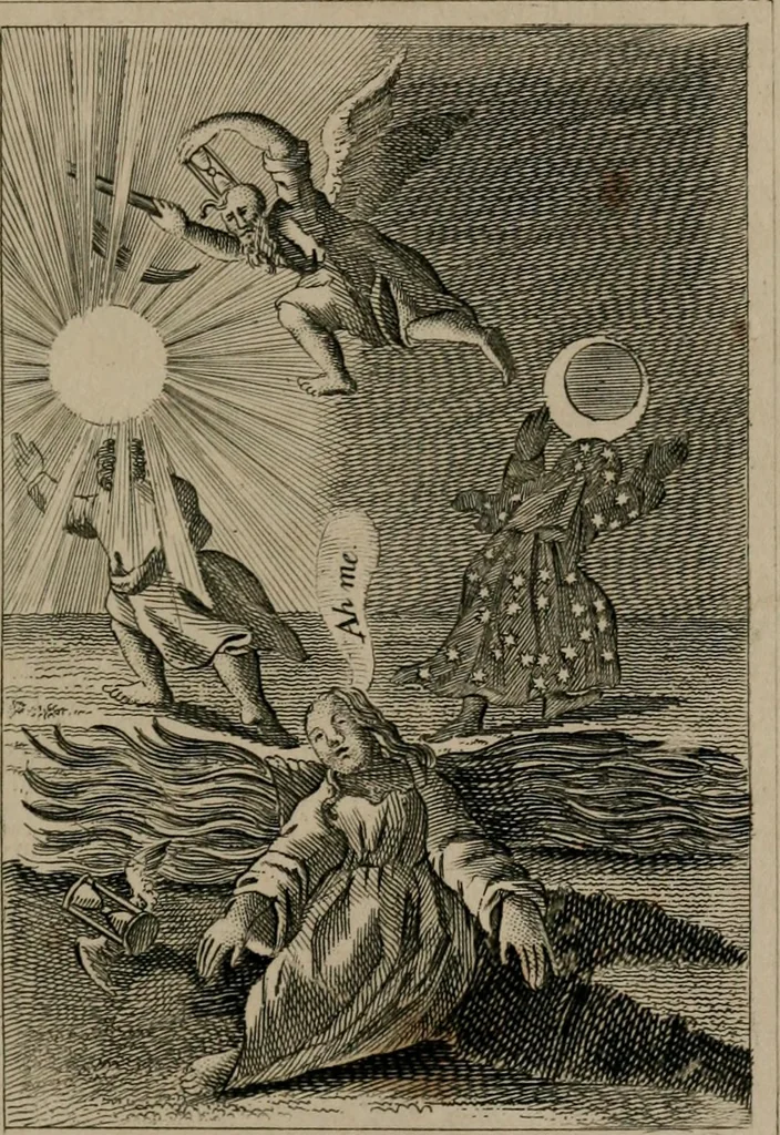 An illustration from Emblems divine and moral, 1839, leaf 250