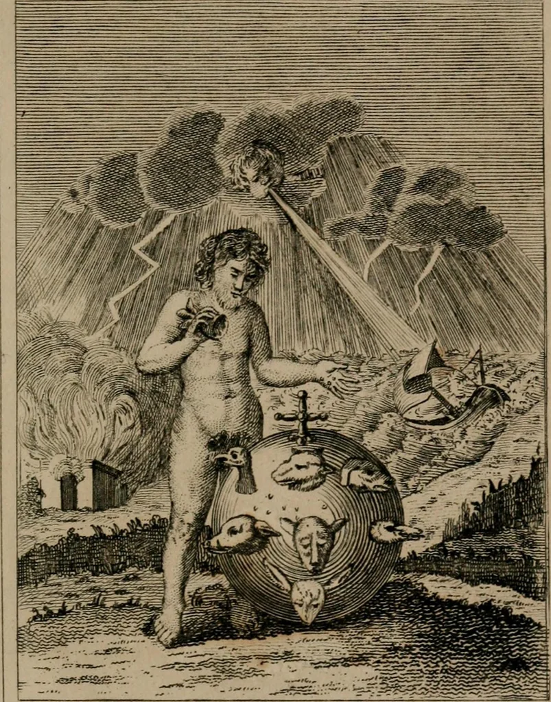 An illustration from Emblems divine and moral, 1839, leaf 30