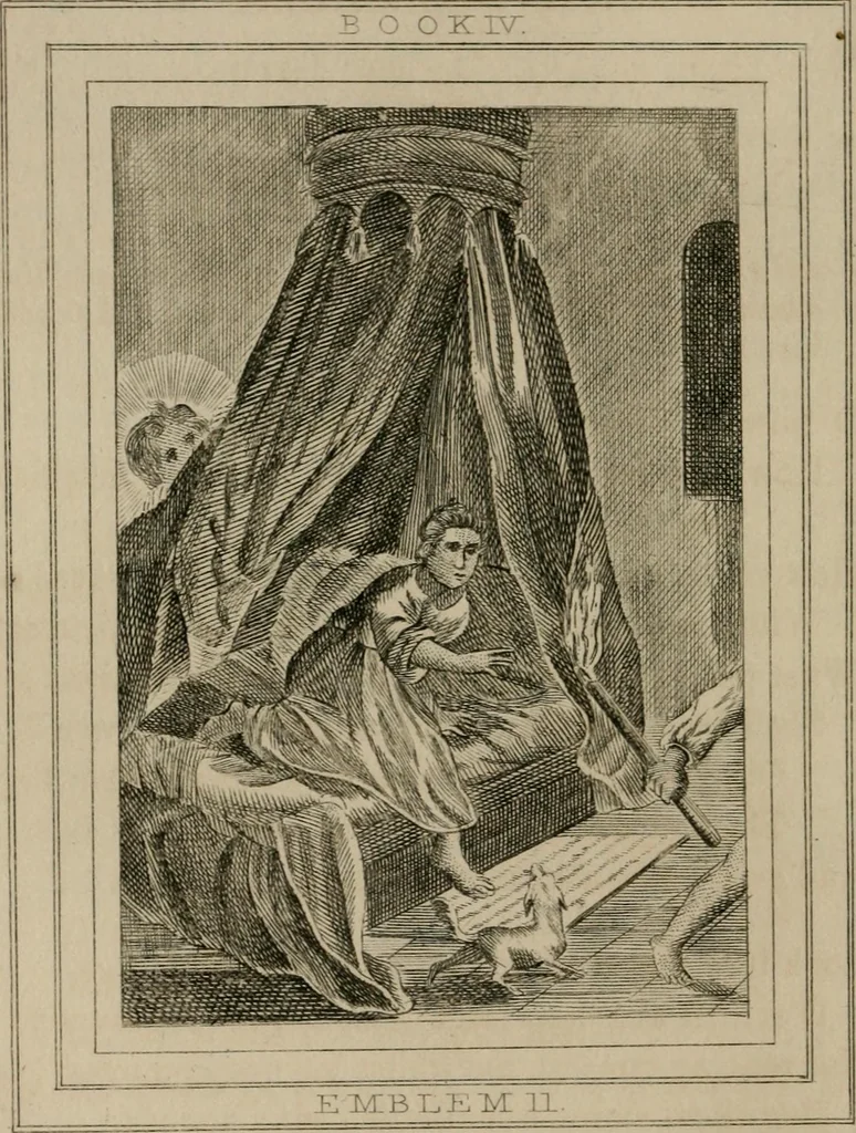 An illustration from Emblems divine and moral, 1839, leaf 305