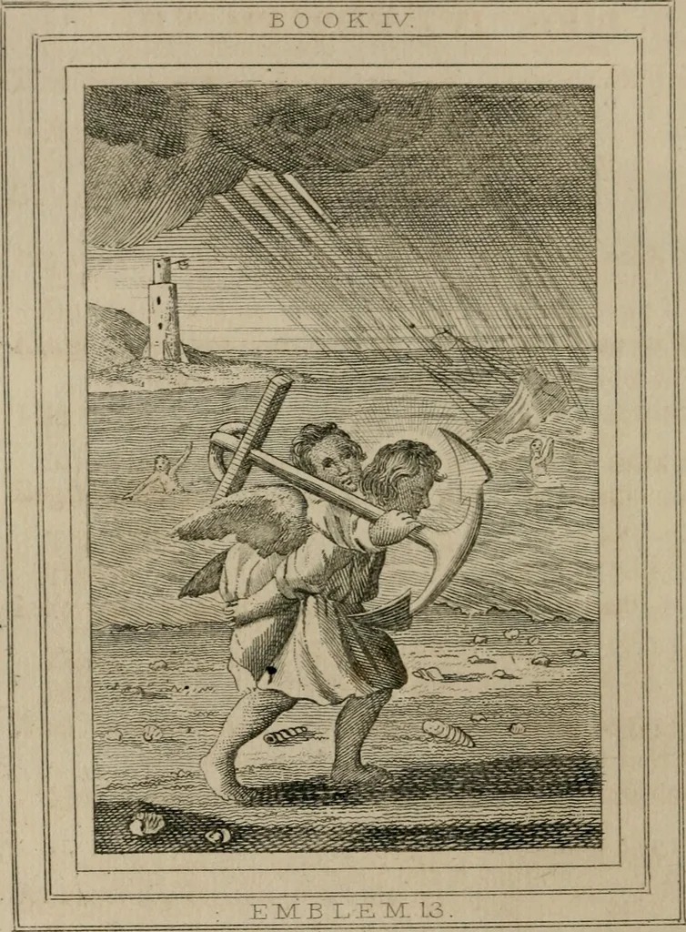 An illustration from Emblems divine and moral, 1839, leaf 315