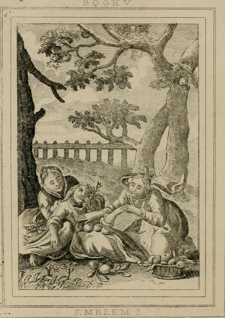 An illustration from Emblems divine and moral, 1839, leaf 335