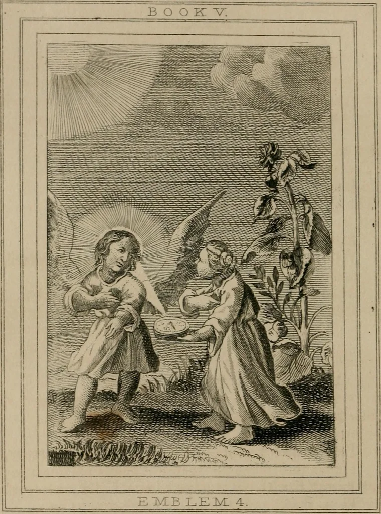 An illustration from Emblems divine and moral, 1839, leaf 345