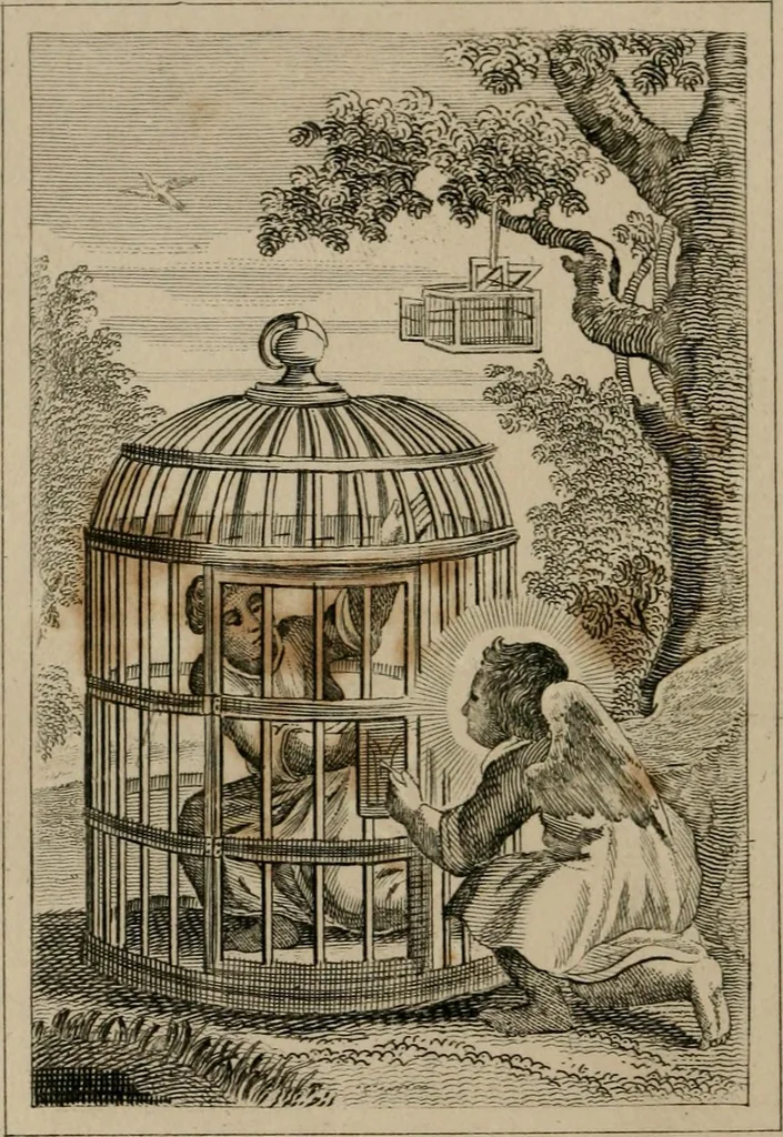 An illustration from Emblems divine and moral, 1839, leaf 375