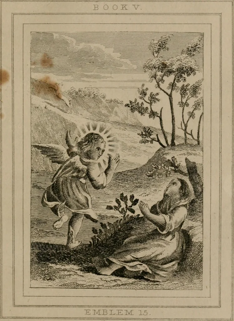 An illustration from Emblems divine and moral, 1839, leaf 400