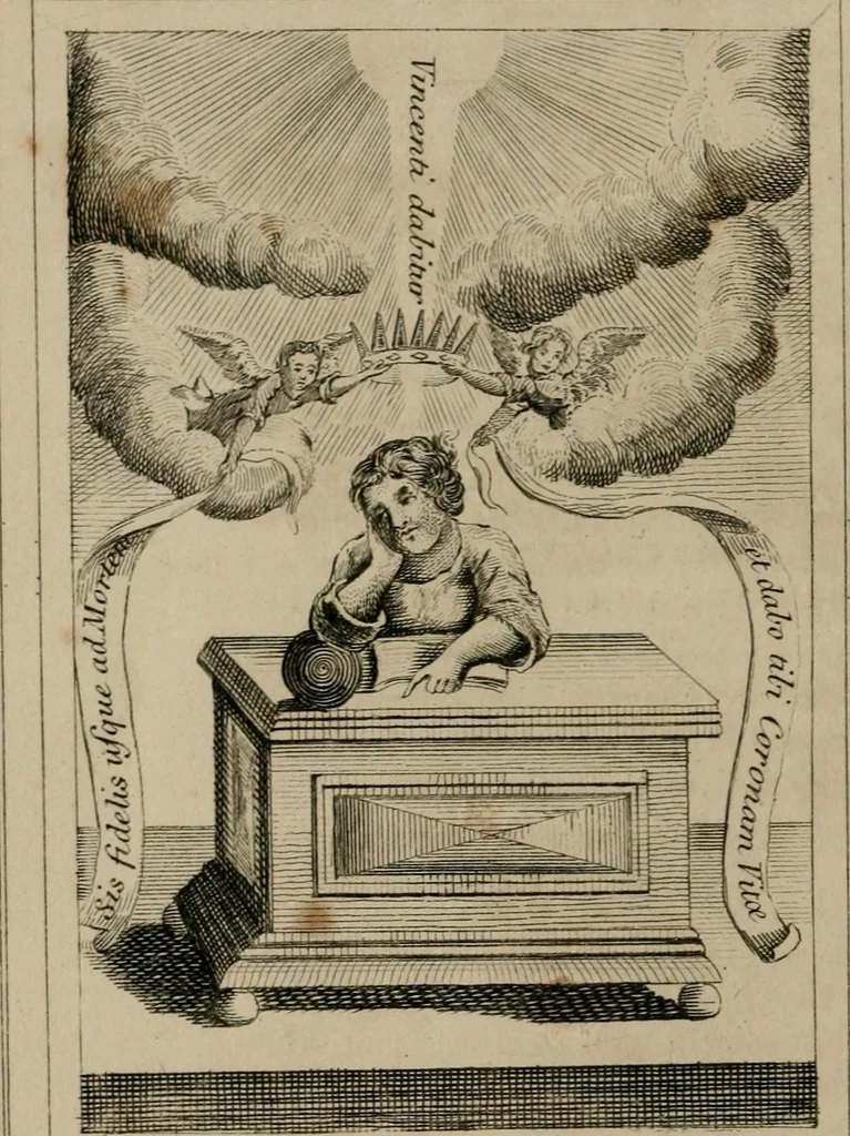 An illustration from Emblems divine and moral, 1839, leaf 405