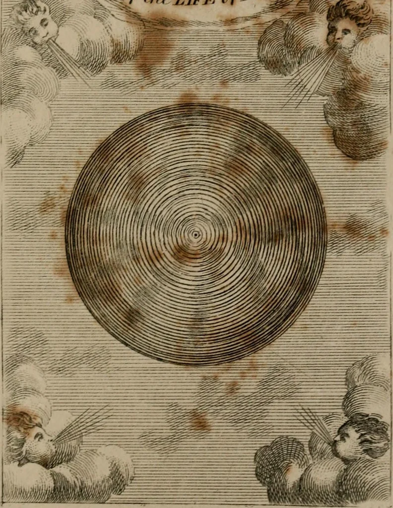 An illustration from Emblems divine and moral, 1839, leaf 408