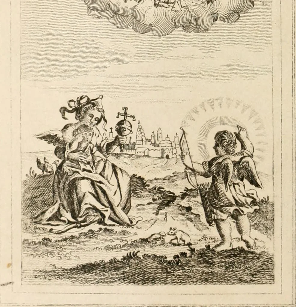 An illustration from Emblems, divine and moral. New ed., carefully rev. and corr., with recommendatory prefaces by Augustus Toplady, and John Ryland, 1839, leaf 133