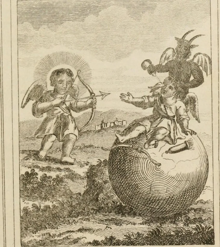 An illustration from Emblems, divine and moral. New ed., carefully rev. and corr., with recommendatory prefaces by Augustus Toplady, and John Ryland, 1839, leaf 158