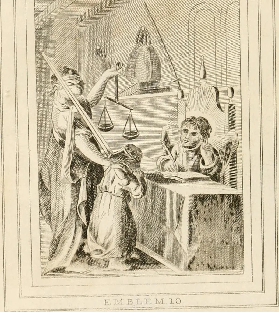 An illustration from Emblems, divine and moral. New ed., carefully rev. and corr., with recommendatory prefaces by Augustus Toplady, and John Ryland, 1839, leaf 227