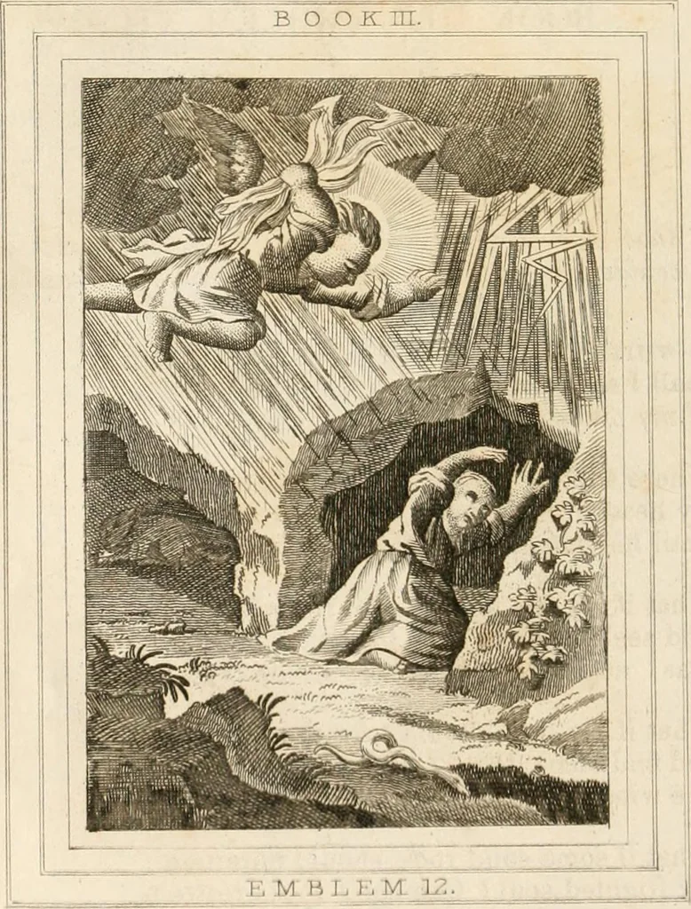 An illustration from Emblems, divine and moral. New ed., carefully rev. and corr., with recommendatory prefaces by Augustus Toplady, and John Ryland, 1839, leaf 237