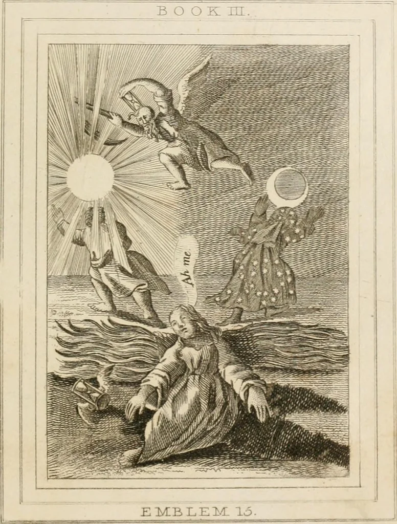 An illustration from Emblems, divine and moral. New ed., carefully rev. and corr., with recommendatory prefaces by Augustus Toplady, and John Ryland, 1839, leaf 252