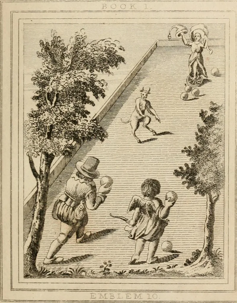 An illustration from Emblems, divine and moral. New ed., carefully rev. and corr., with recommendatory prefaces by Augustus Toplady, and John Ryland, 1839, leaf 68