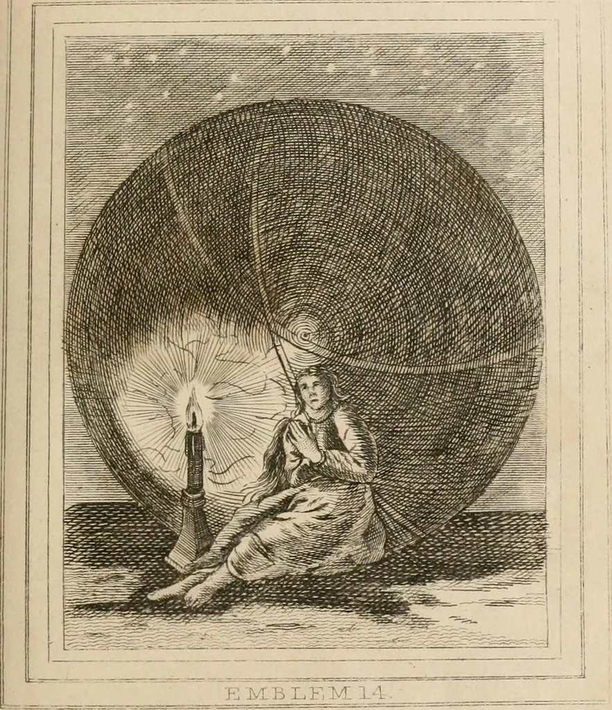 An illustration from Emblems, divine and moral. New ed., carefully rev. and corr., with recommendatory prefaces by Augustus Toplady, and John Ryland, 1839, leaf 88