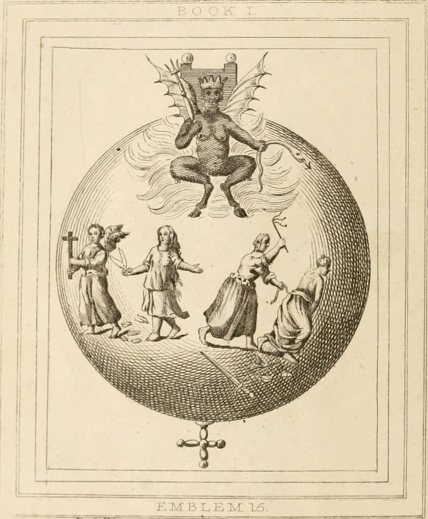 An illustration from Emblems, divine and moral. New ed., carefully rev. and corr., with recommendatory prefaces by Augustus Toplady, and John Ryland, 1839, leaf 93