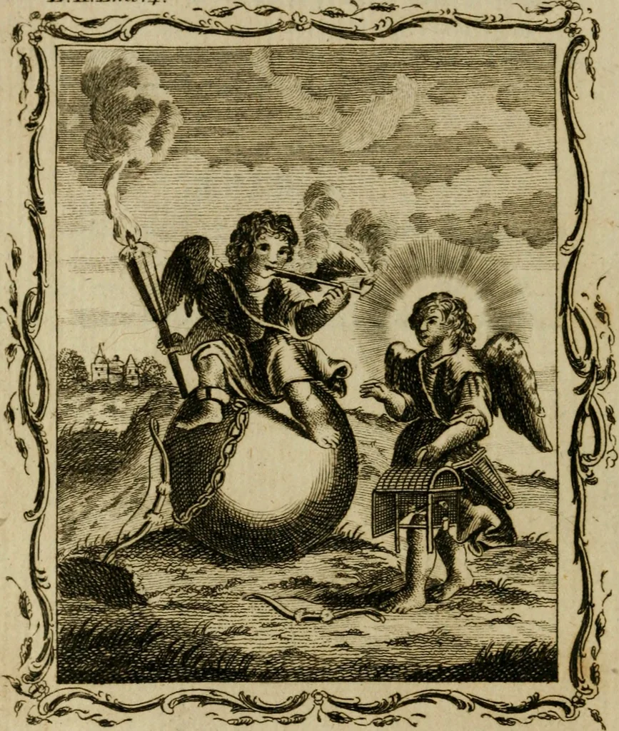 An illustration from Emblems divine and moral ; together with Hieroglyphics of the life of man, 1777, leaf 109