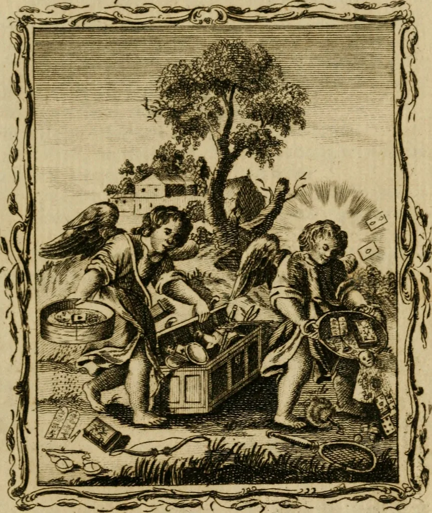 An illustration from Emblems divine and moral ; together with Hieroglyphics of the life of man, 1777, leaf 124
