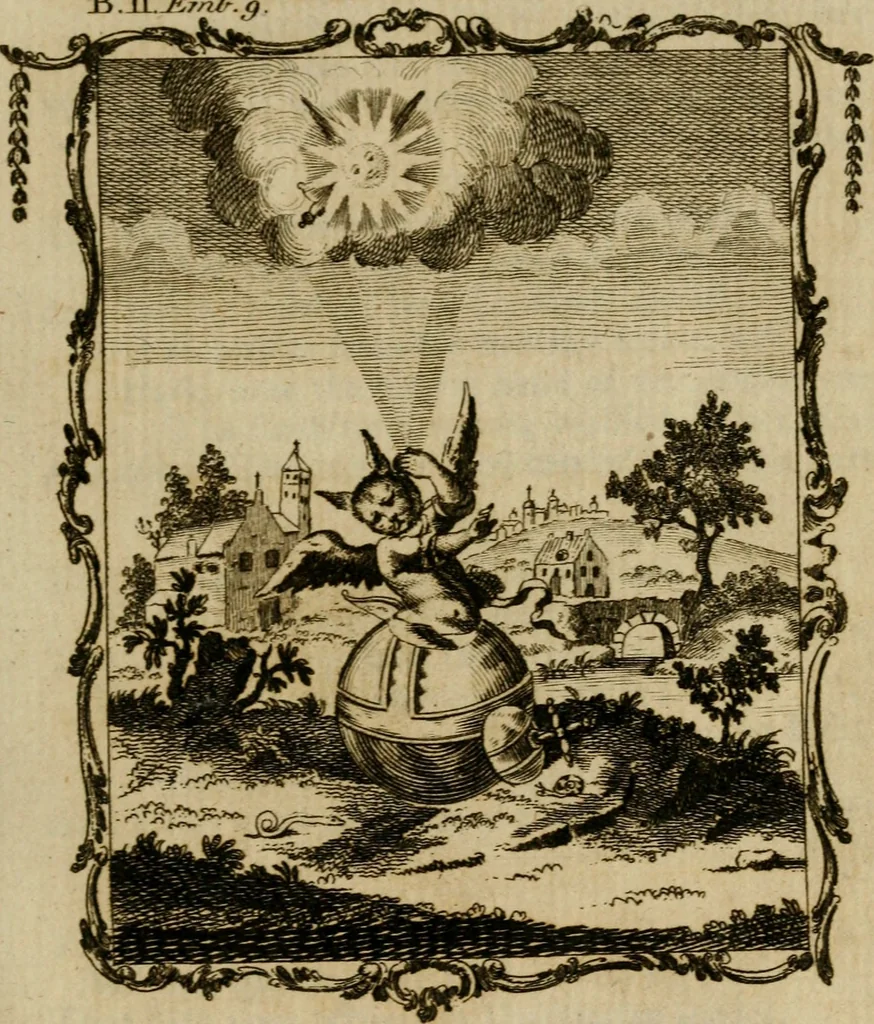 An illustration from Emblems divine and moral ; together with Hieroglyphics of the life of man, 1777, leaf 134