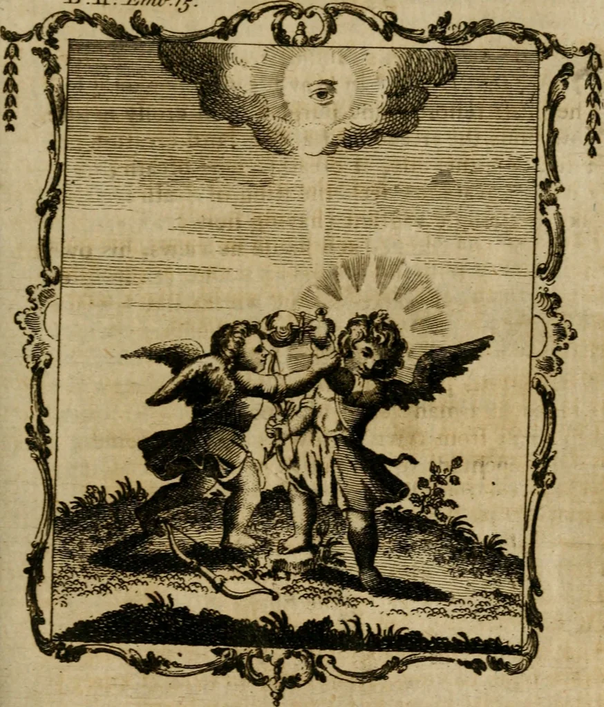 An illustration from Emblems divine and moral ; together with Hieroglyphics of the life of man, 1777, leaf 164