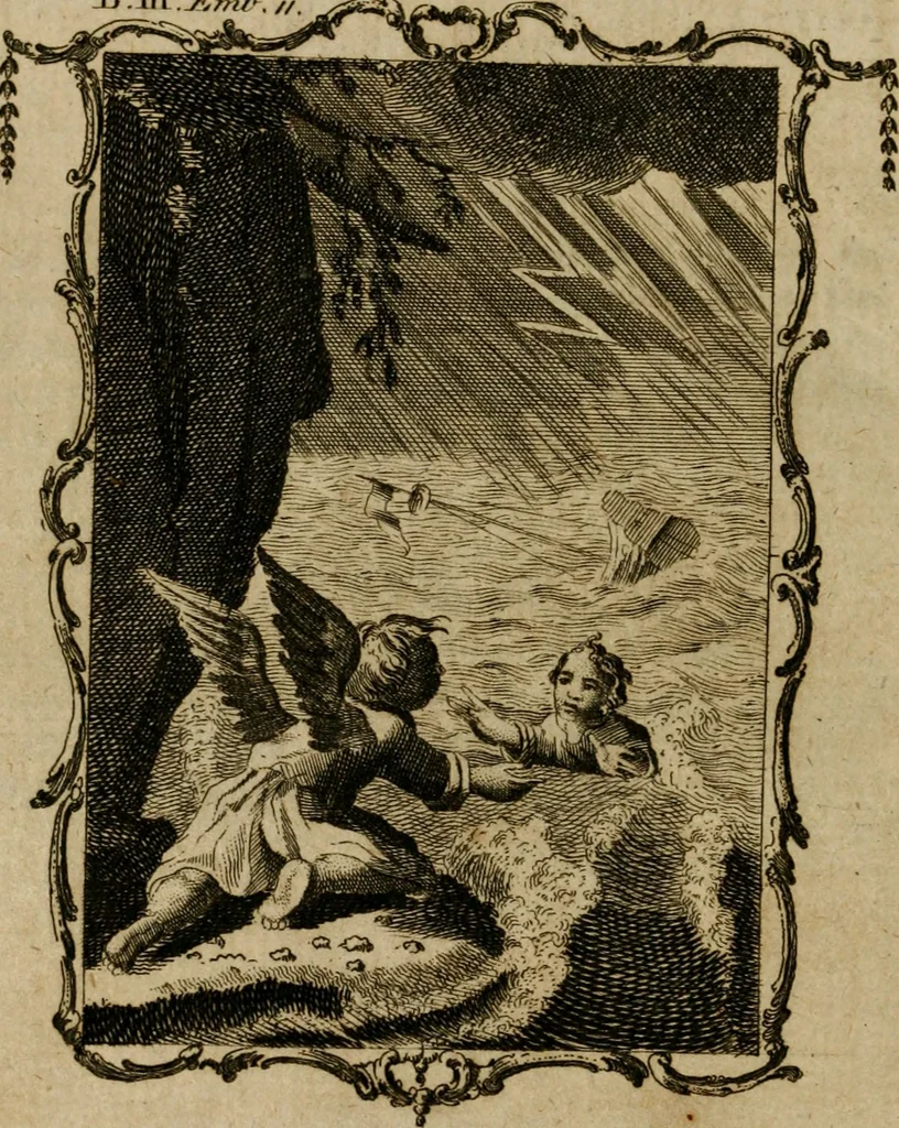 An illustration from Emblems divine and moral ; together with Hieroglyphics of the life of man, 1777, leaf 223