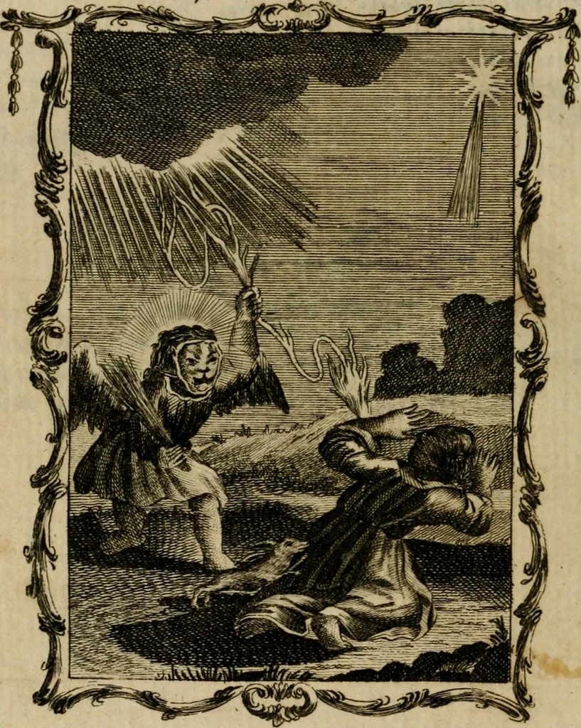 An illustration from Emblems divine and moral ; together with Hieroglyphics of the life of man, 1777, leaf 263