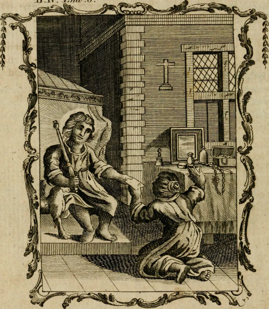 An illustration from Emblems divine and moral ; together with Hieroglyphics of the life of man, 1777, leaf 273