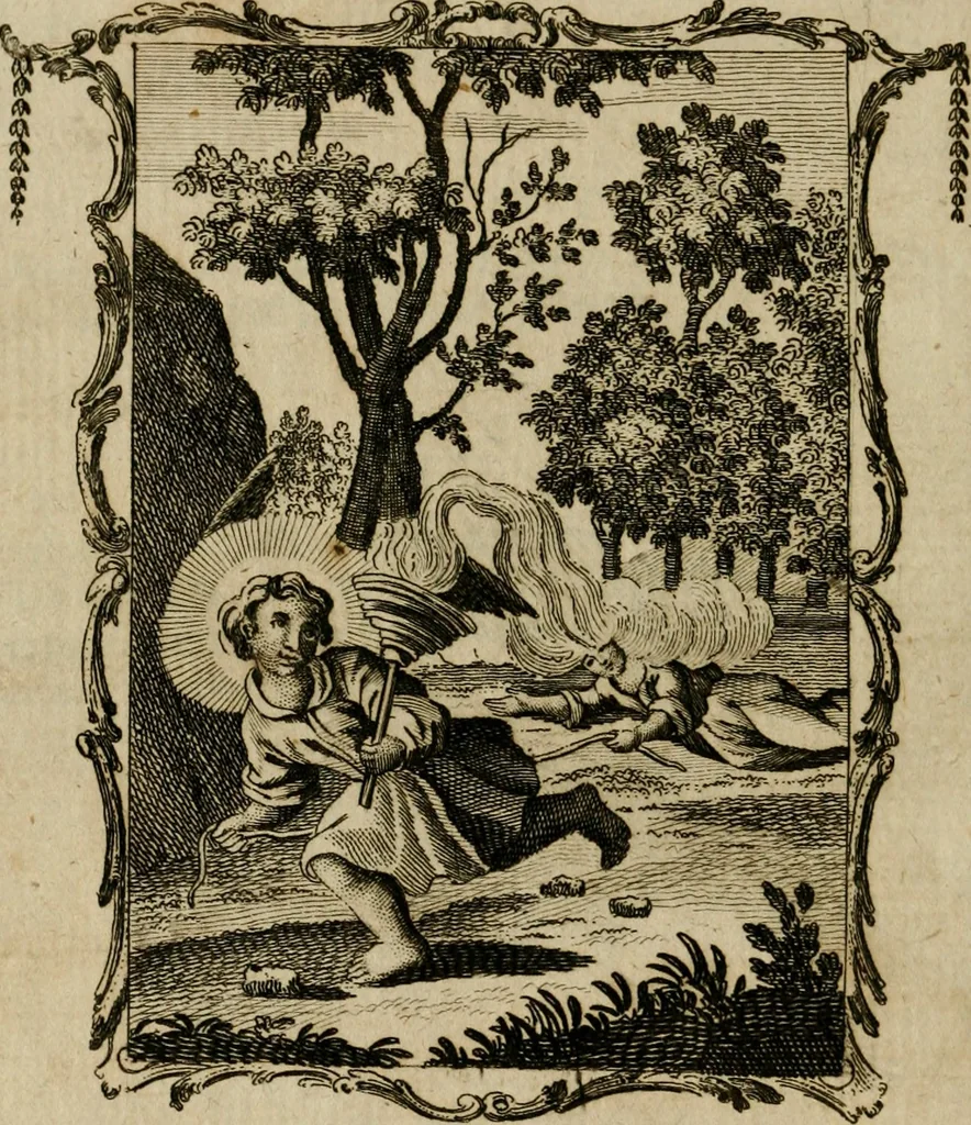 An illustration from Emblems divine and moral ; together with Hieroglyphics of the life of man, 1777, leaf 283