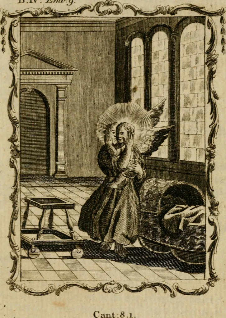 An illustration from Emblems divine and moral ; together with Hieroglyphics of the life of man, 1777, leaf 288