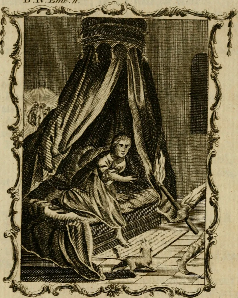 An illustration from Emblems divine and moral ; together with Hieroglyphics of the life of man, 1777, leaf 298