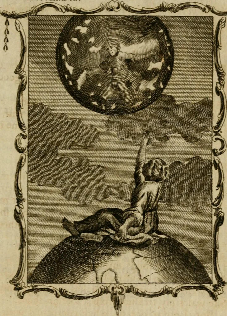 An illustration from Emblems divine and moral ; together with Hieroglyphics of the life of man, 1777, leaf 348