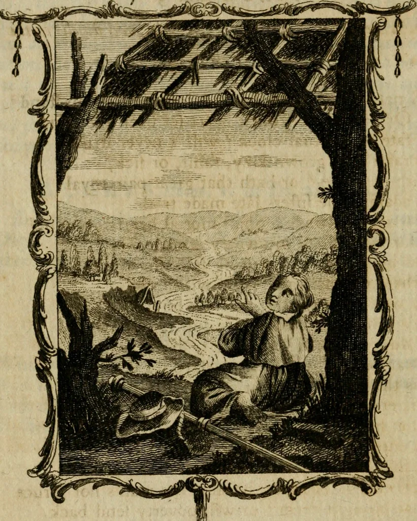 An illustration from Emblems divine and moral ; together with Hieroglyphics of the life of man, 1777, leaf 353