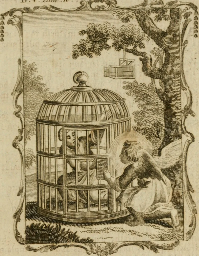 An illustration from Emblems divine and moral ; together with Hieroglyphics of the life of man, 1777, leaf 368