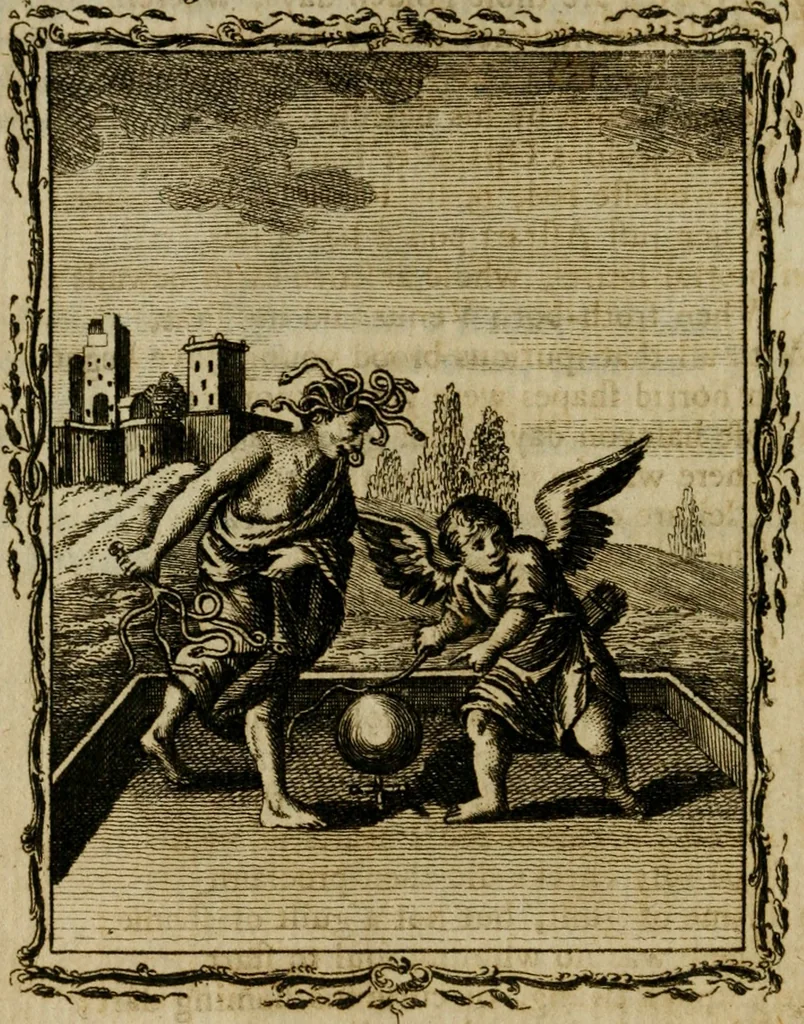 An illustration from Emblems divine and moral ; together with Hieroglyphics of the life of man, 1777, leaf 39