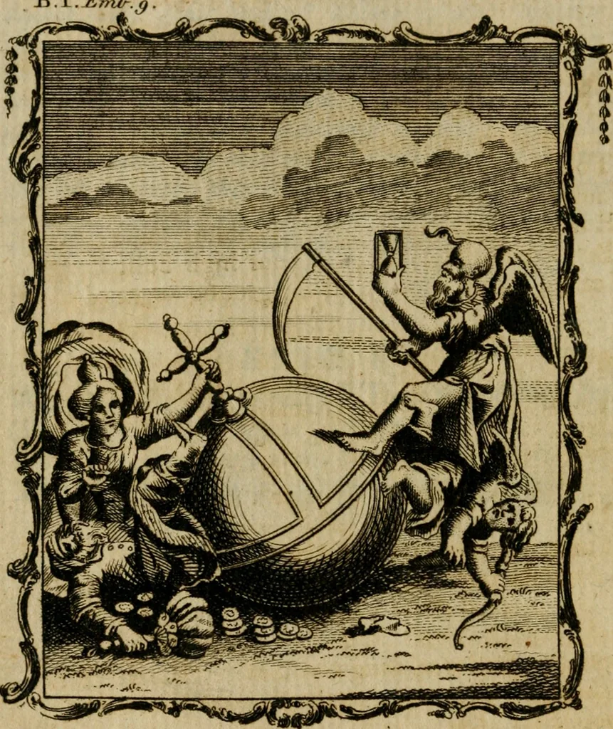 An illustration from Emblems divine and moral ; together with Hieroglyphics of the life of man, 1777, leaf 59